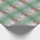 Cute kerst Penguin Cadeaupapier (Hoek)