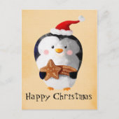 Cute kerst Penguin Feestdagenkaart (Voorkant)