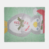 Cute kerst Penguin Fleece Deken (Voorkant (Horizontaal))