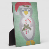 Cute kerst Penguin Fotoplaat (Zijkant)