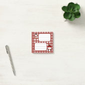 Cute Kerst Penguin Gingham Gestreepte Notitieboekj Post-it® Notes (Kantoor)