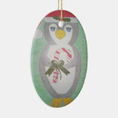 Cute kerst Penguin Keramisch Ornament (Rechts)