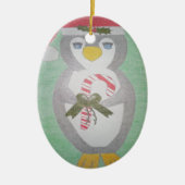 Cute kerst Penguin Keramisch Ornament (Voorkant)