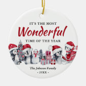 Cute kerst Penguin Keramisch Ornament (Voorkant)