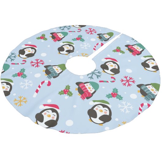 Cute kerst Penguin Kerstboom Rok (Gekanteld)