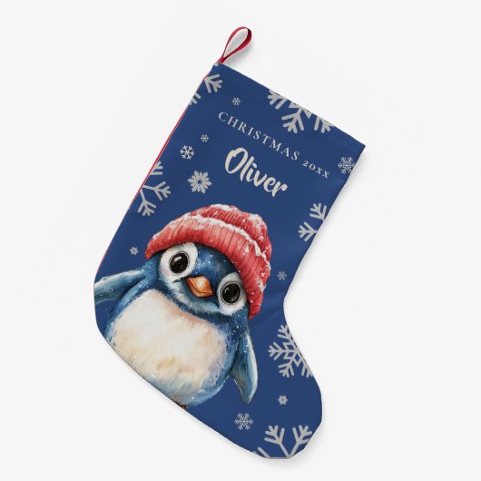 Cute kerst Penguin Kleine Kerstsok (Voorkant (Hangend))