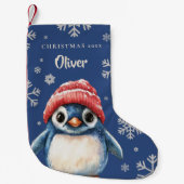 Cute kerst Penguin Kleine Kerstsok (Voorkant)