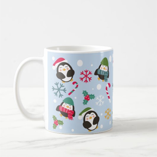 Cute kerst Penguin Koffiemok (Links)