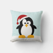 Cute kerst Penguin Kussen (Voorkant)