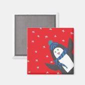Cute kerst Penguin Magneet (Voorkant / Achterkant)