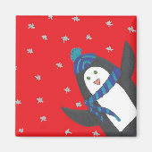 Cute kerst Penguin Magneet (Voorkant)
