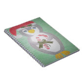 Cute kerst Penguin Notitieboek (Rechterzijde)