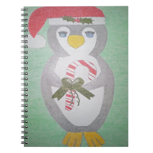 Cute kerst Penguin Notitieboek (Voorkant)