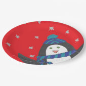 Cute kerst Penguin Papieren Bordje (Gekanteld)