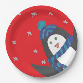 Cute kerst Penguin Papieren Bordje