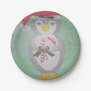 Cute kerst Penguin Papieren Bordje
