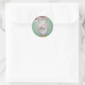 Cute kerst Penguin Ronde Sticker (Tas)