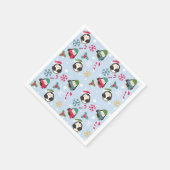 Cute kerst Penguin Servet (Hoek)