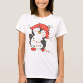 Cute kerst Penguin T-shirt (Voorkant)