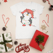 Cute kerst Penguin T-shirt