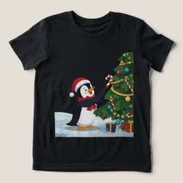 Cute Kerst Penguin T-Shirt