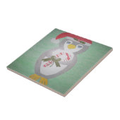 Cute kerst Penguin Tegeltje (Zijkant)