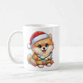 Cute Kerst Pomeranian Mok
