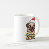 Cute Kerst Pug Mok (Voorkant rechts)