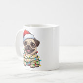 Cute Kerst Pug Mok (Voorkant links)