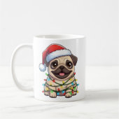 Cute Kerst Pug Mok (Links)
