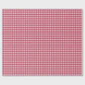 Cute kerst Red Gingham Pattern Cadeaupapier (Vlak)