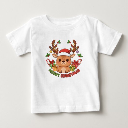 Cute Kerst Reindeer Illustratie (Voorkant)