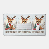 Cute Kerst Reindeer Scene Besneeuwd Bos Bureaumat (Keyboard & Muis)