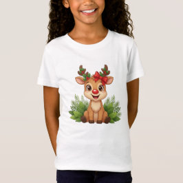 Cute Kerst Reindeer T-shirt, Reindeer Vakantie T-shirt