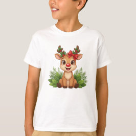 Cute Kerst Reindeer T-shirt, Reindeer Vakantie T-shirt