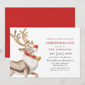 Cute kerst renDER Holiday CHRISTMAS EVE Kaart (Voorkant / Achterkant)