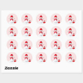 Cute kerst sneeuwman pastel waterverf sticker (Vel)