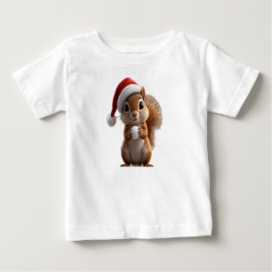 Cute Kerst Squirrel Baby T-Shirt