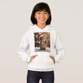 Cute Kerst Squirrel Hoodie voor Meisjes (Voorkant volledig)