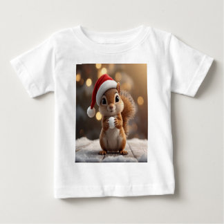 Cute Kerst T-shirt voor meisjes met eekhoorn