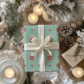 Cute kerst Teddy Bear Cadeaupapier