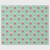 Cute kerst Teddy Bear Cadeaupapier (Vlak)