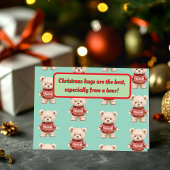 Cute kerst Teddy Bear Feestdagen Kaart
