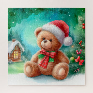 Cute kerst Teddy Bear Legpuzzel