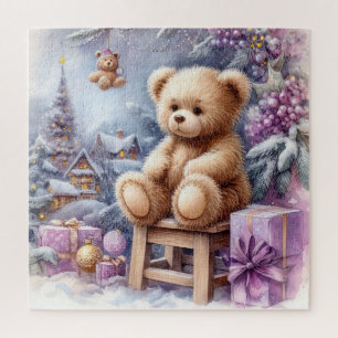 Cute kerst Teddy Bear Legpuzzel