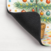 Cute Kerst Teddybeer Boom Muismat (Hoek)