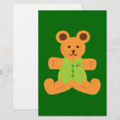 Cute kerst Teddybeer Briefpapier (Voorkant / Achterkant)