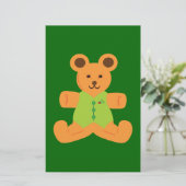 Cute kerst Teddybeer Briefpapier (Staand voorkant)