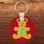 Cute kerst Teddybeer Sleutelhanger (Voorkant)