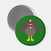 Cute kerst Turkey Magnet (Voorkant / Achterkant)